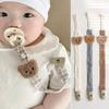 New Cute Bear Baby Pacifier Chain Clips Holders Anti-drop Chain Cartoon Teething Clips Teether Toy Soother Pacifier Strap