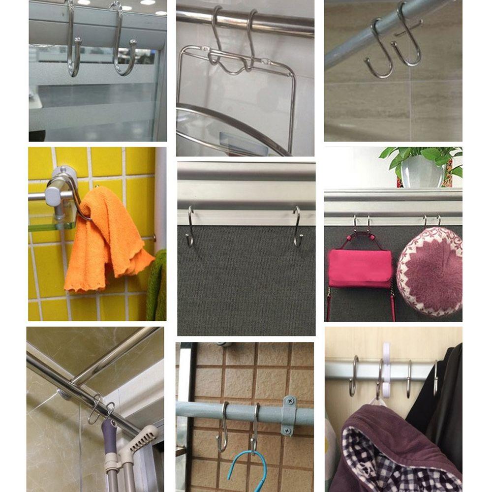 Household Holder Stainless Steel Double S Shaped Hook Storage Rack Hanger Clasps Hooks