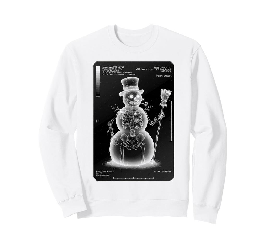 Radiology Funny Christmas Snowman Sweatshirt Nurse/Radiologist X-Ray