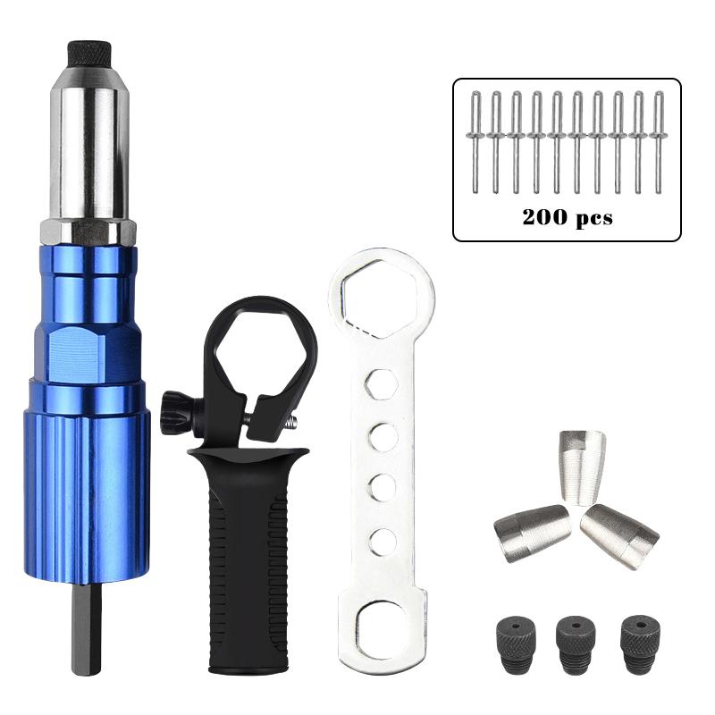 Riveting Machine Electric Rivet Gun Pull Rivet Core Conversion Head Electric Rivet Gun Adapter Insert Nut Pull Rivet Tool