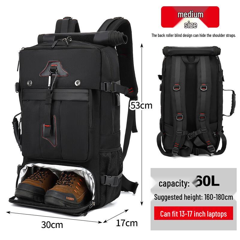 

Vanaheimr Men s Enhanced Travel Laptop Backpack 60L