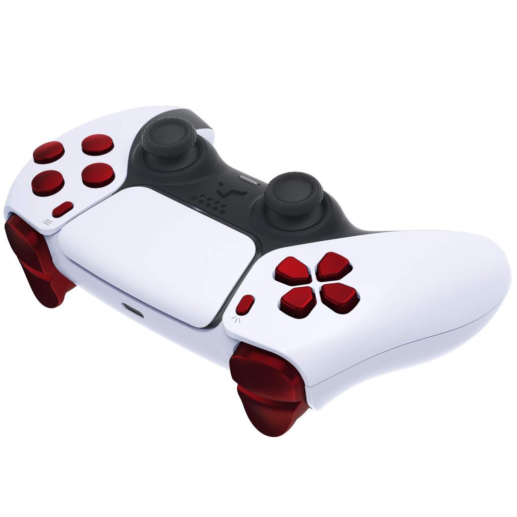 eXtremeRate Replacement for PS5 Controller and Face Compatible with PlayStation 5 Pure Color Full Button Set Not D-Pad (BDM-010 & 020), R1, L1, R2,