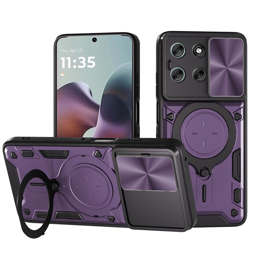 

Чехол-слайдер с защитой камеры для Motorola G86 G56, Чехол-броня с магнитной подставкой-кольцом, Защитная крышка для телефона для Motorola Moto G86 G56 Capa Motorola Moto G86