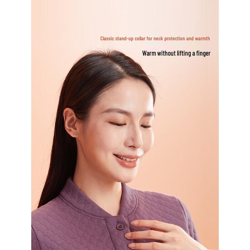 Hengyuanxiang Women's 10A Antibacterial Air Cotton Thermal Underwear Set