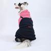 Dog Outfit Four Legged Pet Dog Jumpsuit Striped Warm Dog Pullover Hoodie Comfortable Windproof Pullover Coat Daily Walk