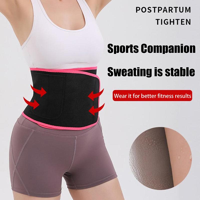 Sports Sweat Burst Waist Support Belt Body Shaper Running Gym Waist Trainer Abdominal Fat Burning Training Sauna Weight Loss