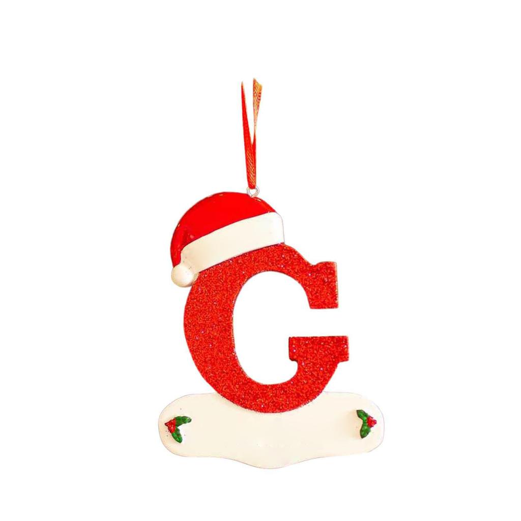 Creative Christmas Tree Decorations Unique Acrylic 26 Letters Alphabet Shaped Hanging Ornaments for Home and Car