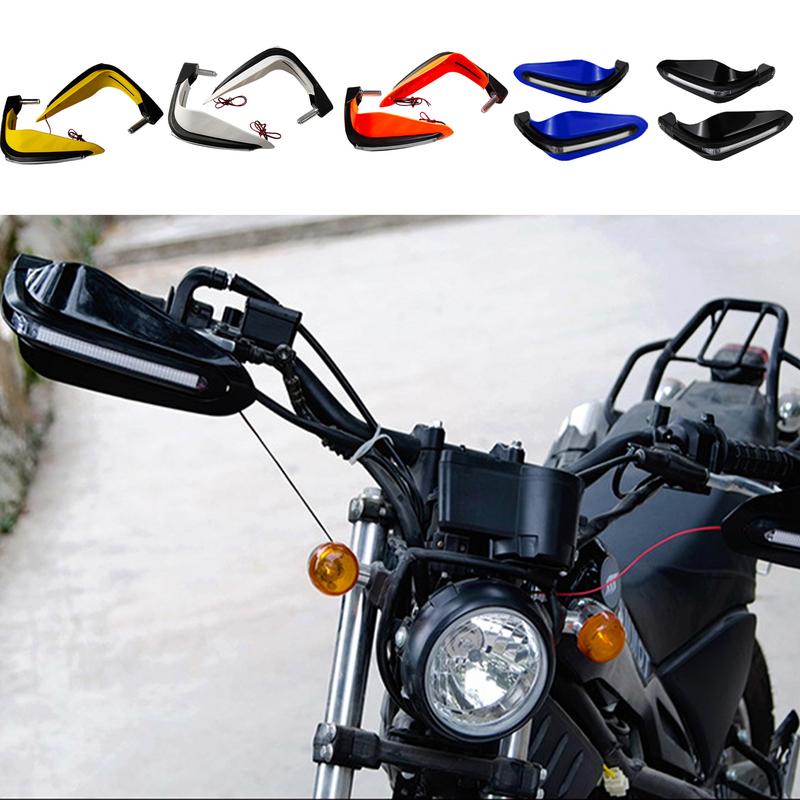 Anti-fall Off-Road Motorcycle Handlebar Guard Built-in LED ATV ATV Electric Car Horn Handlebar Gear Motorcycle Hand Protector