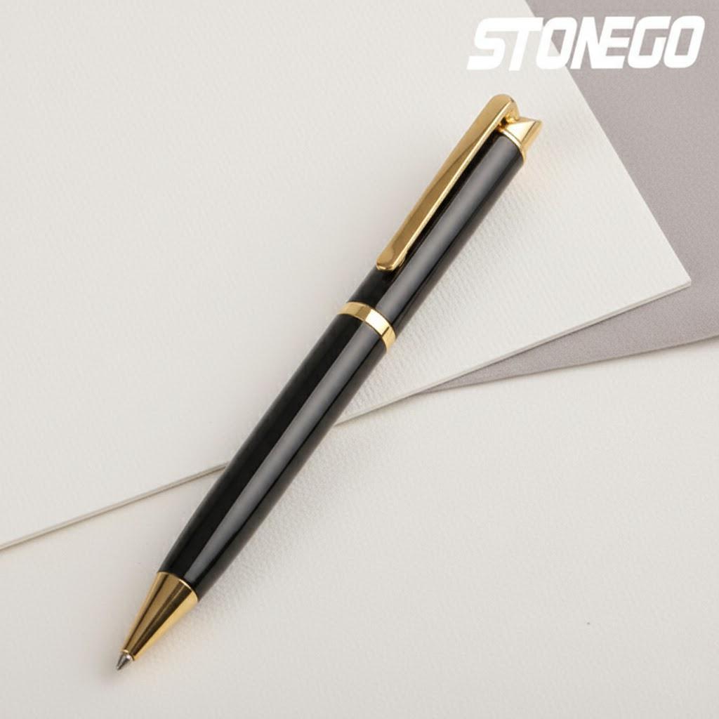 

Metal Spinning Ballpoint Pen Medium Nib 10mm Refillable Roller Ball Pen Office Writing Tool чёрный
