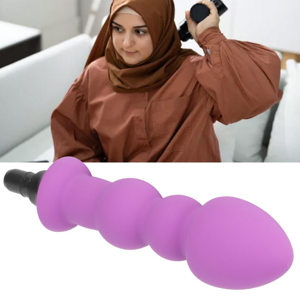 Muscle Massager Head Waterproof Silicone Replacement Head Accessory for   Tissue Massager Purple