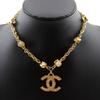 Chanel COCO Mark Necklace Vintage Plated Gold/Rhinestone 37g Women Used