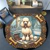 Alfombra Redonda de Espejo para Poodle Real Debajo de Sillas de Oficina Dormitorio Sala de Estar Decoración del Hogar
