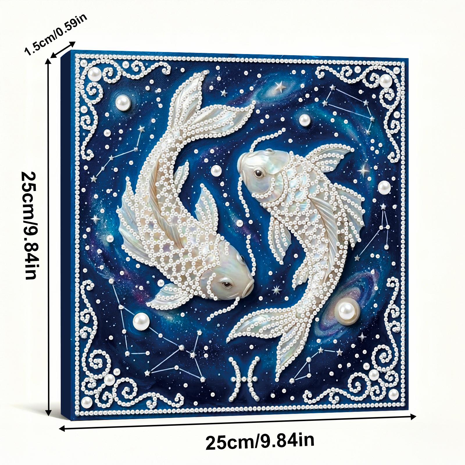 

DIY Constellation Pearl Dot Painting for Adults Beginners Home Decor Pearl Gem Paintings Picture Arts Craft 25x25cm With Frame