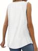 2025 Women's Plus Size Sleeveless Lace Pleated Blouse with Waist Cinching