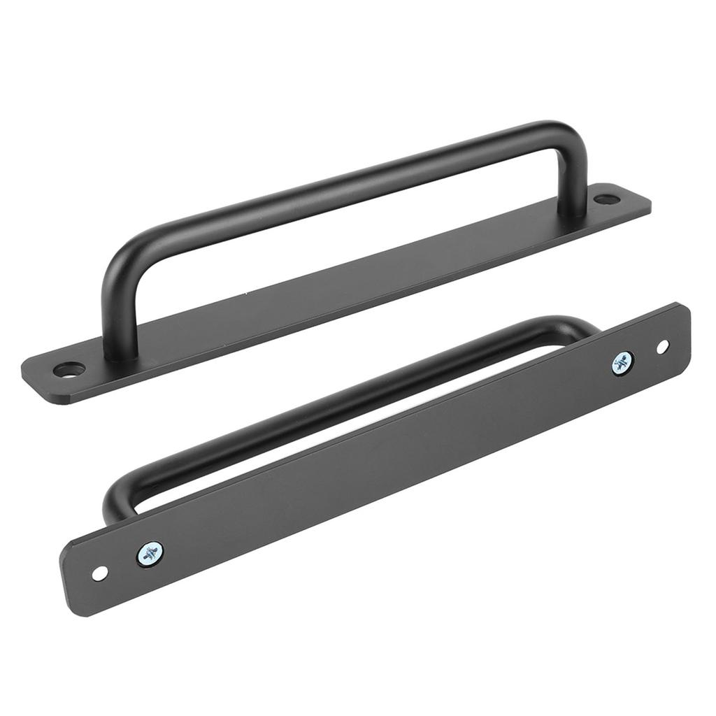 2pcs Elegant Sliding Door Handles Black Aluminum Alloy Pull Handles for Wardrobes Cabinets Garages Sheds