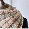Wool Plaid Thickened Warm Scarf Men Women's New Winter Japanese Style Couple Neck Warmer High-End Feel
