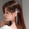 Women's Point Cubic Butterfly Long Tassel Ear Cuff