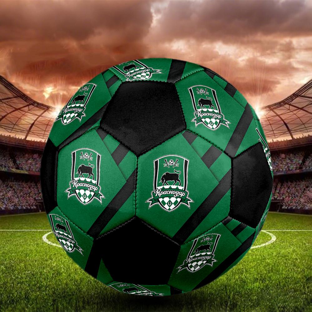 SIZE 5 FC Krasnodar Soccer Ball Colorful All Ages Machine Stitched PVC Competition Ready Durable High-Bounce