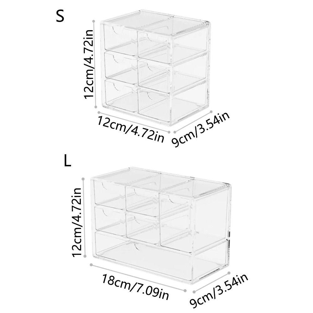Large-capacity Makeup Storage Drawers Multi Grid Cabinet Desktop Organizer Bedroom