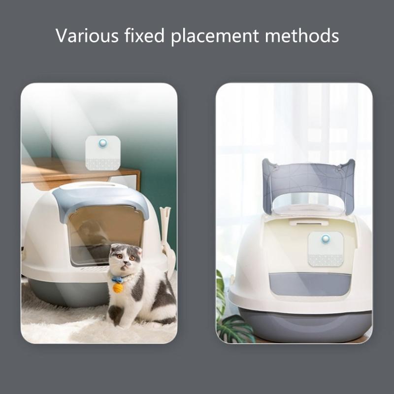 Automatic Cats Litters Box Deodorizer Wireless Rechargeable Air Purifiers With Intelligent motions Sensors Quiet Operate