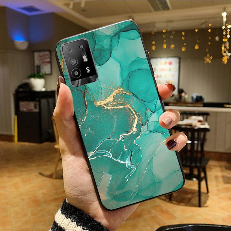 

Чехол для телефона с цветным мрамором для OPPO A54 A74 A94 A53S A9 A5 A15 A16 A91 A96 A76 Reno8 8Pro Reno2 Z OPPO A54 5G