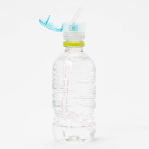 Strix Design Pocket Straw, Made in Japan, with Adjustable Joint and Replacement Straw, Blue, One-Handed Opening, One-Touch Opening, PET Bottle Straw C