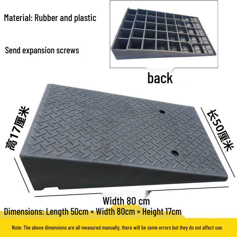 Rubber and Plastic Sloped Threshold Ramp Pad