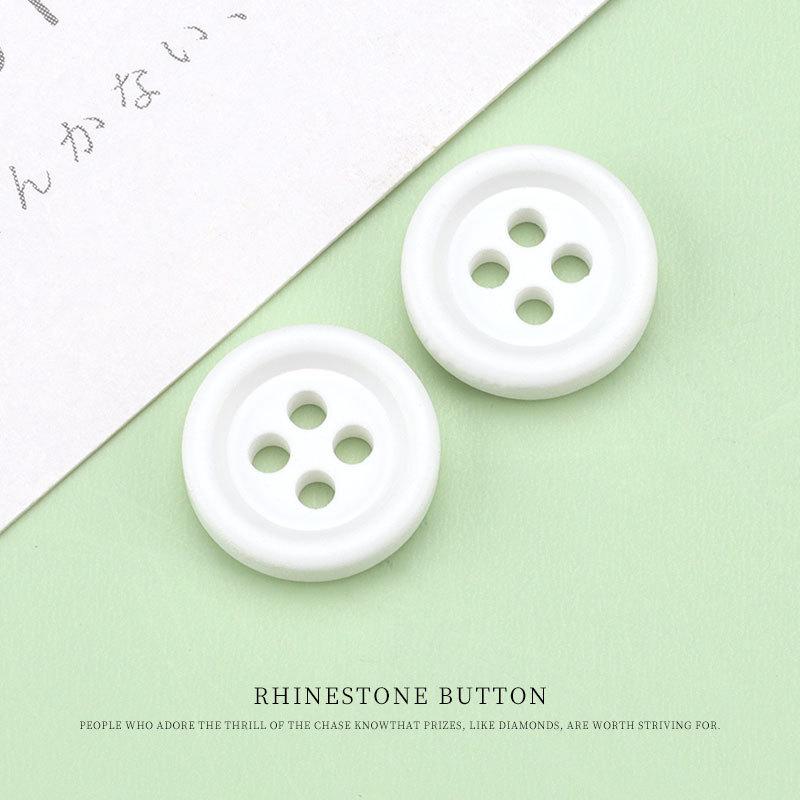 5pcs Color Round Edge Four Eyes Resin Buttons Buttons Shirt Accessories Women'S Shirts Versatile Clothes Decorative Buttons Small Buttons