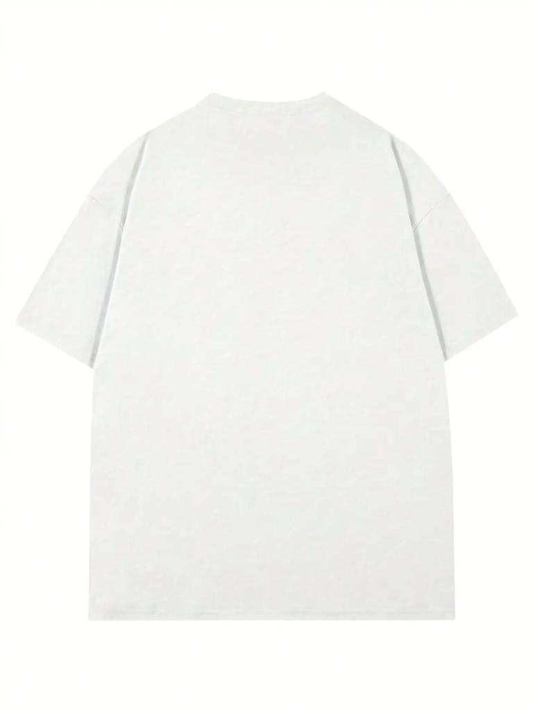 Mens Retro Y2K Style Walk With God Letter Print Cotton TShirt Casual Crew Neck Short Sleeve Tee Perfect For Casual Attire