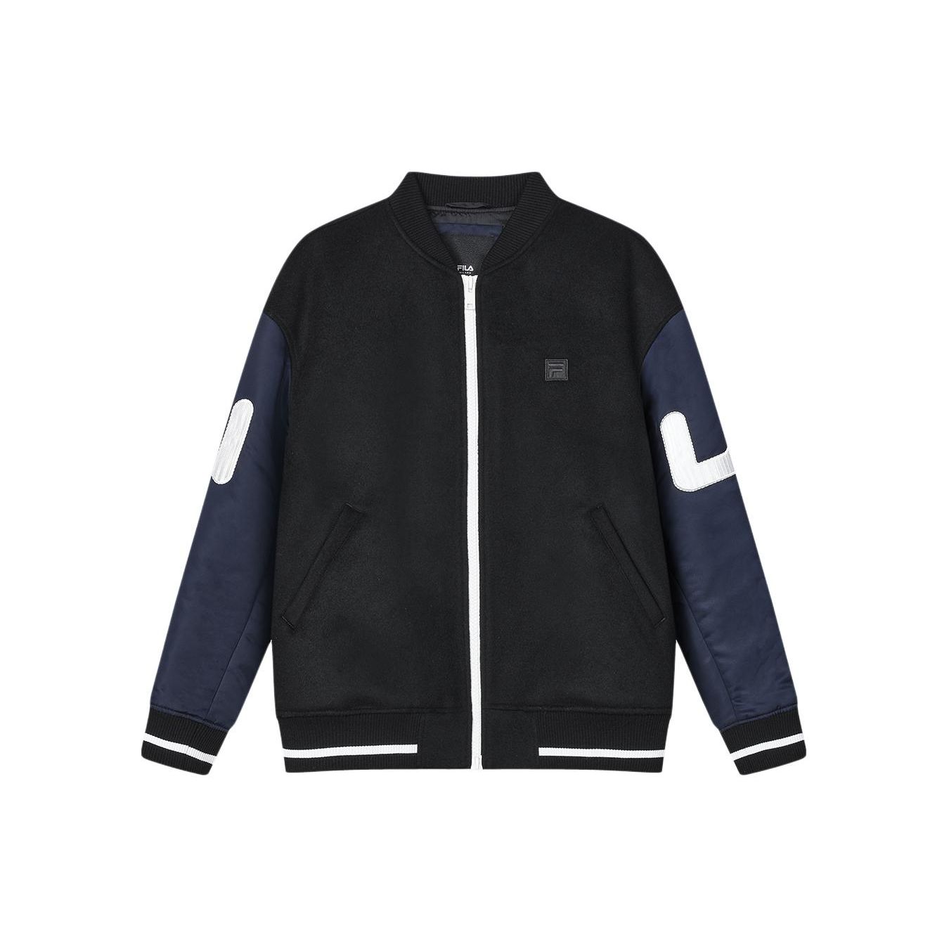 

FILA Color Block Повседневная шерстяная куртка Мужские куртки Черный F11M415708F-BK XXL