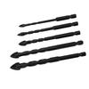 5PCS Set Masonry Drill Bits Cemented Carbide 1/4 Inch Hex Shank Professional Concrete Drill Bits Type 1/2