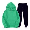 Mens Hooded Sports Tracksuit Unisex Two-Piece Running Outfits Long Sleeve Pullover Hoodies Sweatshirt+Sweatpants Set