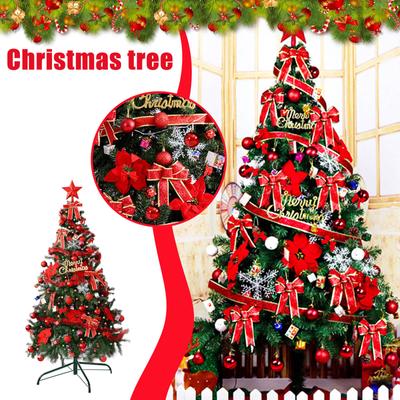 Faltbarer Weihnachtsbaum mit mehreren Dekorationen für Kinder, Dekoration für drinnen und draußen, für Weihnachtsfeiern, Garten und Zuhause, leicht zusammenzubauen