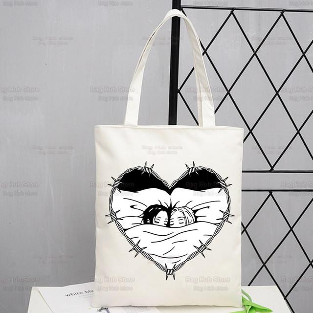 Nana Osaki Anime Women Package Canvas Bag Manga Komatsu Nana Handbags Shoulder Bags Casual Black Stones Shopping Girls Handbag