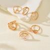 Geometric Rings, Jewelry Women's Irregular Lines Hollow Design Stacked Ring Set