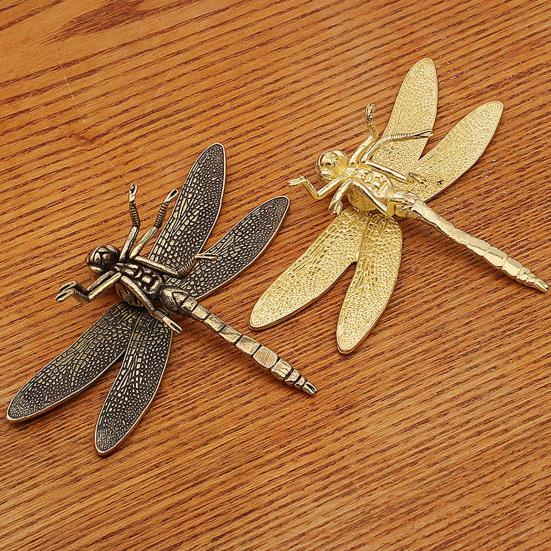 Libel Ornament Delicaat Modelleer Beeldje Vintage Koperen Dier Ornament Rustieke Stijl voor Huisdecoratie
