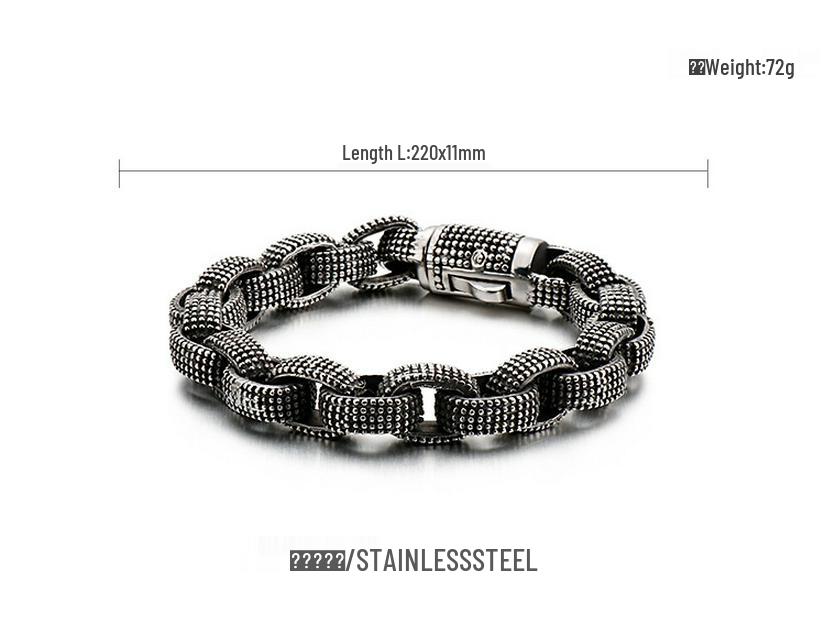 Men's Retro Titanium Steel Dragon Bracelet - European & American Fashion