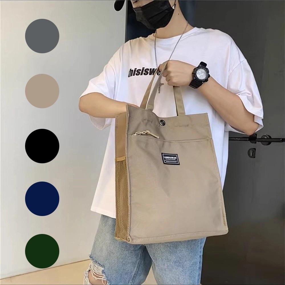 

Large Capacity Male Commuting Tote Bag Oxford Cloth Portable File Bag Canvas Shoulder Bag Outdoor хакі