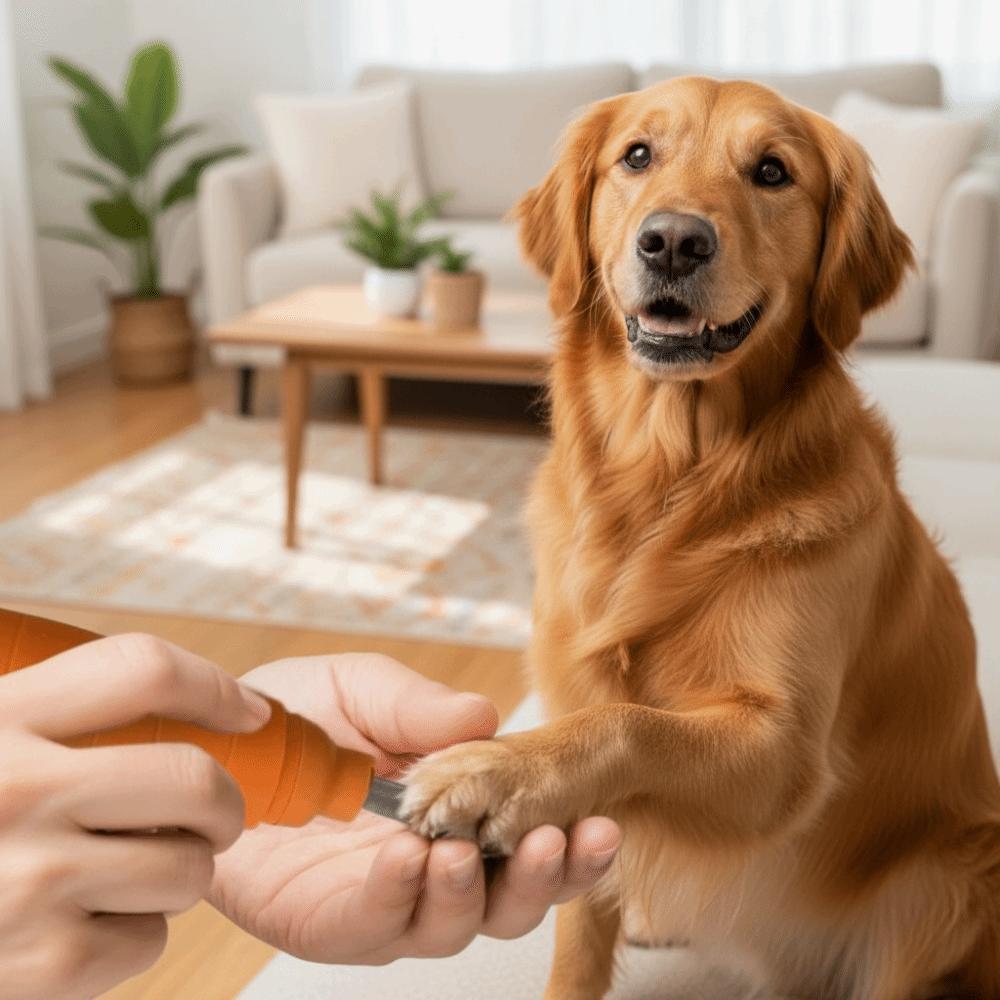 Professional Electric Pet Nail File Carrot Shape Two Speed Settings Dog Paw Trimmer Quiet Operation Pet Toenail Grooming