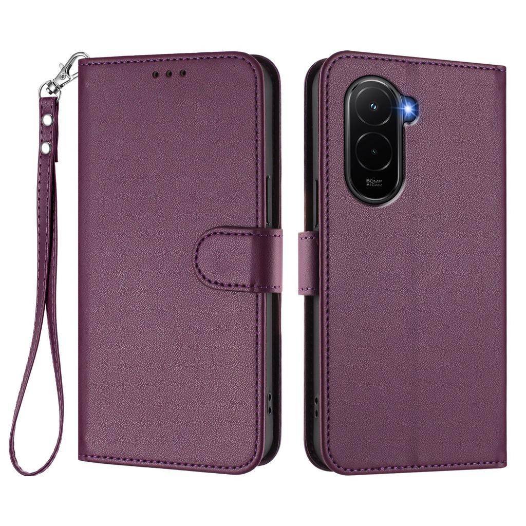 Für Xiaomi Poco M7 Plus 5G/M7 4G (169mm) Lederhülle Brieftasche Ständer Handyhülle mit Handschlaufe