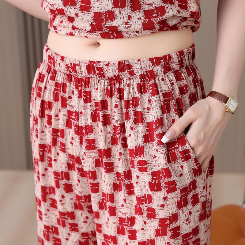 Conjunto de dos piezas de verano para mujer talla grande elegante conjuntos de pantalón ropa casual para damas