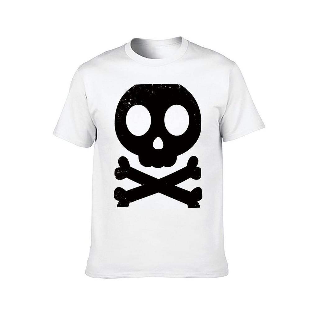 Cute Skull and Crossbones black icon symbol cute distressed TShirt man tshirt essential t shirt TShirt