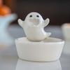 2026 Halloween Ghost Candle Holder Cartoon Ceramic Candlestick Holder for Home Party Decoration Festival Scented Candle Ornament
