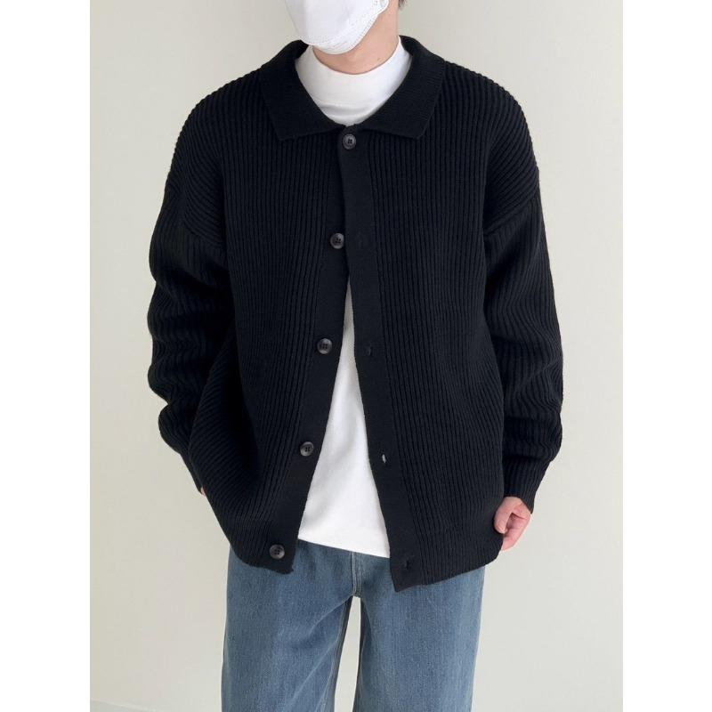 Men S Casual Loose Lapel Long Sleeve Knit Cardigan For Autumn Winter
