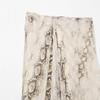 2025 Spring Women's Casual Animal Print Floral Midi Skirt with Irregular Wide Hem