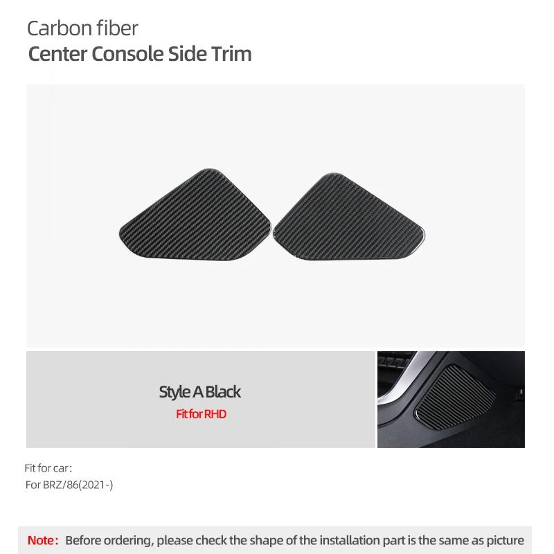 Carbon Fiber For Subaru BRZ/Toyota GR86 - Center Console Side Panel Trim Stickers Tuning Car Interior Decor Accessories