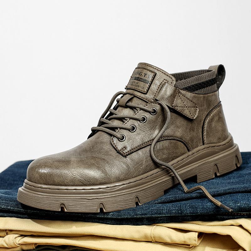 Herren Business Schuhe Atmungsaktiv Bequem Outdoor Arbeitsschuhe Trendige Freizeit Designer Schnürschuhe Plateau Wanderstiefel