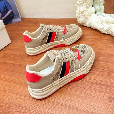 2024 lente nieuwe board schoenen dames hoge waarde trendy schoenen mode trend sport casual schoenen regenboog platte schoenen