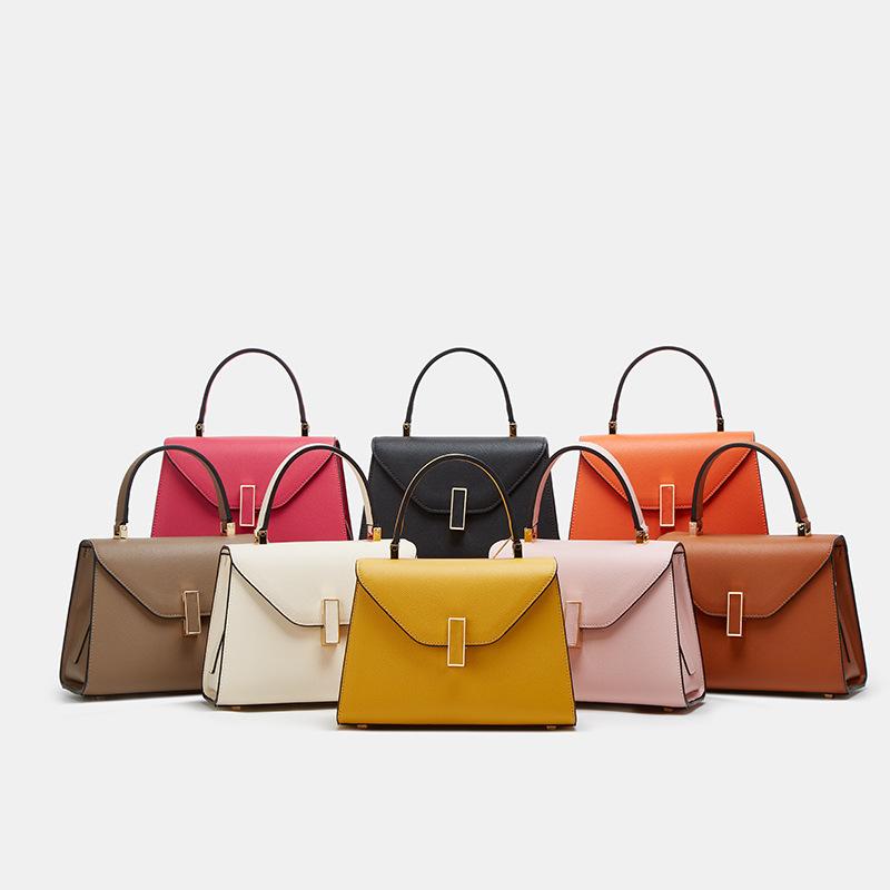 Schoolbag Women's Rose Red Bag New French Light Luxury Bag High-End Sense Versatile Handbag New Small Square Bag Single Shoulder Crossbody