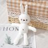 Cute Rabbit Plush Doll Cartoon Bunny Stuffed Animal Toys Soft Plush Toys Creative Corn Plaid Rabbit Doll Baby Girl Birthday Gift
